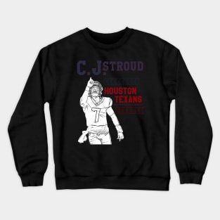 C.J. Stroud || Houston Texans || White retro Crewneck Sweatshirt